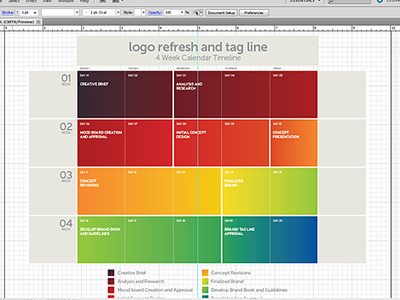 Colorful Timeline color gradient graph illustrator infographic