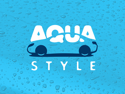 Aqua Style Logo aqua car car wash liquid logo service silhouette