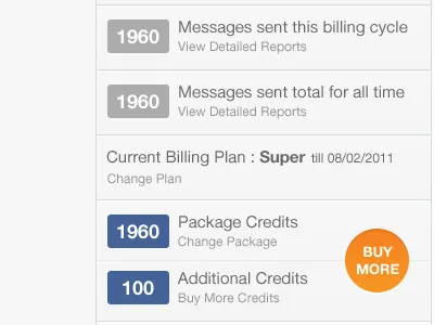 Hello Dribbble :) button buy more clean interface