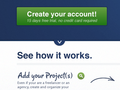 Create you account button call to action create account free green no credit card required sign trial up