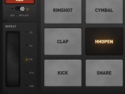 DM1 app headphones texture ui