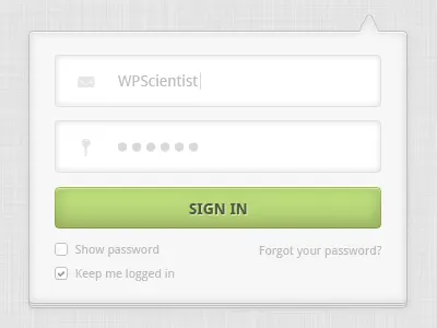 Login Form - PSD Freebie form freebie login wpscientist