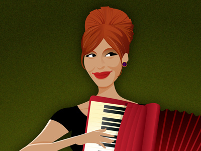 Joan Harris christina hendricks illustration joan madmen vector