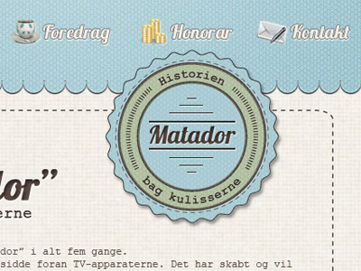 Matador retro texture website