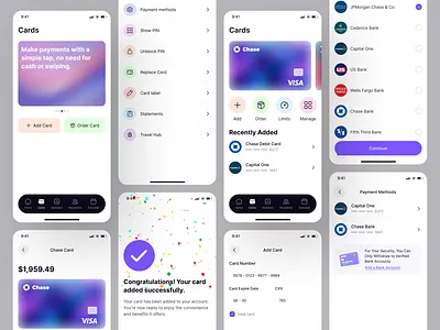 Fintech App - Add Card to Wallet add card to wallet app bank app banking app digital banking finance fintech app mobile wallet wallet app