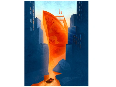 Global Warming Editorial Illustration. Ship of Change article car change city climat conceptual editorial globalwarming heating hot illustration lava poster ship warming