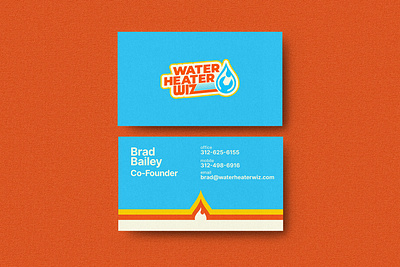 Water Heater Wiz // Business Card brand brand design brand designer brand identity brand identity design branding business card california home repair industrial logo logo design logo designer