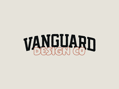 Vanguard Typography Logo apparel bold branding bubble college lettering logo logo design logo designer retro streetwear typography vintage wordmark