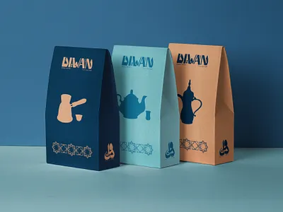 Diwan Cafe | Branding & Packaging arabic bakery blue brand design brand identity branding cafe coffee coffee shop design graphic design illustration illustrator indesign logo packaging packaging design photoshop vector visual identity