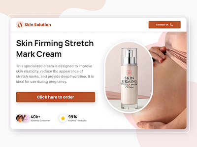 Skin Solution Landing Page Hero Section Design dashboard figma hero section landing page pixel pro 360 responsive design screenshot skin solution design ui uiux ux