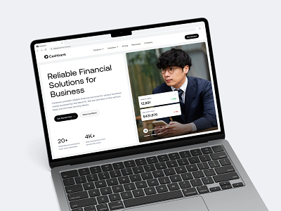 Cashbank - Financial Service Landing Page banking app clean design conversion optimized finance app financial dashboard financial security financial services fintech fintech ui landing page minimal design modern ui money management payment gateway personal finance responsive design savings app uiux design user experience web design