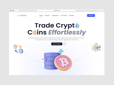 Crypto/Web3 Website Header Design crypto crypto trading crypto website finance website fintech app fintech website ui ux user interface web design web header web landing page web3 website