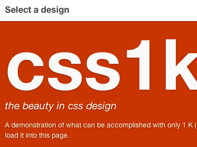 CSS1K helvetica red swiss web