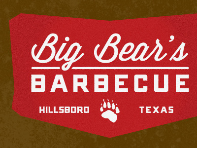 Big Bear's BBQ bear business card identity texas