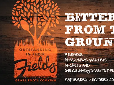 Grass Roots Cooking cutlery earthy grass handscript timber tree