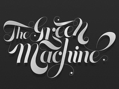 The Green Machine calligraphy design diseno diseño guadalajara lettering logotype mexican mexicano mexico