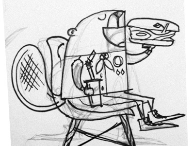 Beaver Scout beaver burrrrrrrrrn calendar illustration process scout sketch yourmomsbeaver