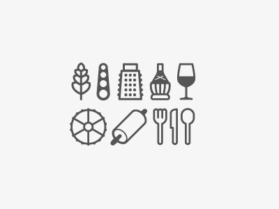 italian cuisine cooking drinking food icons italian pasta pictogram