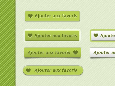 Buttons declension buttons call to action favs gradient heart like shadow
