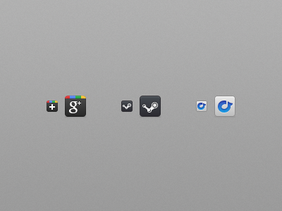 Social Icon Additions gooogle plus icons rdio steam