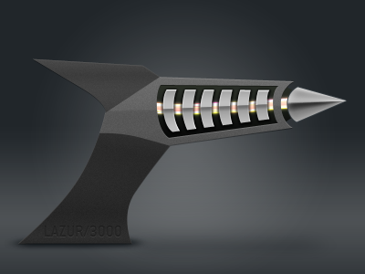 2D Laser gun laser lazur shine weapon wires