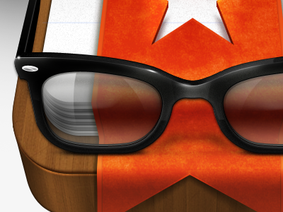 Nerdy glasses icon nerd wood