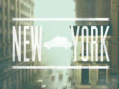 New York around the world new york typography