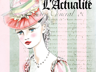 L'actualité digital painting fashion illustration illustration ink marie antoinette pilot pen