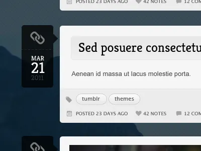 Tumblr Theme date pictos post tags theme tumblr