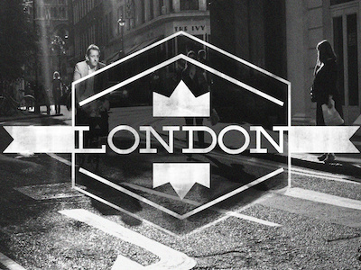 London Dribbble around the world black london poster typography