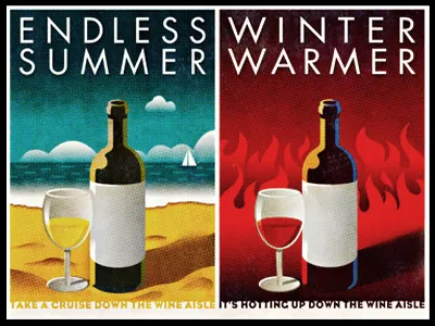 Seasons of Wine art art deco bottle glass illustration painting poster simon simon frouws simon tm simon™ wine