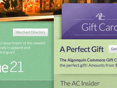 Feature Spot Design button feature gift card home