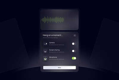 Permission Modal UI animation app branding design graphic design interface mobile design mobile ui product service startup technology ui uiux user experience ux web website
