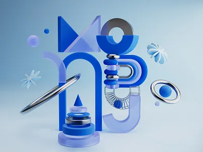 Blue Monday 3d 3d desi 3d lettering 3d type 3d typography c4d cinema 4d graphic design illustration motion graphics