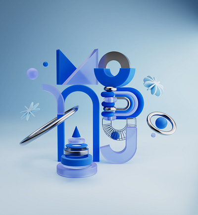 Blue Monday 3d 3d desi 3d lettering 3d type 3d typography c4d cinema 4d graphic design illustration motion graphics