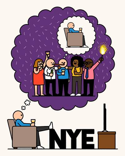 NYE cartoon cartoonist comic funny humour illustration illustrator