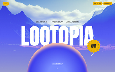 LOOTOPIA design event landing landingpage ui ui design ux uxui webdesign website websitedesign