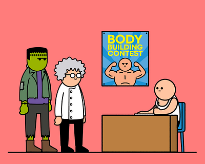 Body building cartoon cartoonist comic funny humour illustration illustrator webcomic