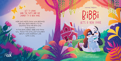 Children´s book: Bibbi gets a new home book cover design book illustration children book children illustration digital illustrator ill illustration illustration art picture book picture book illustration