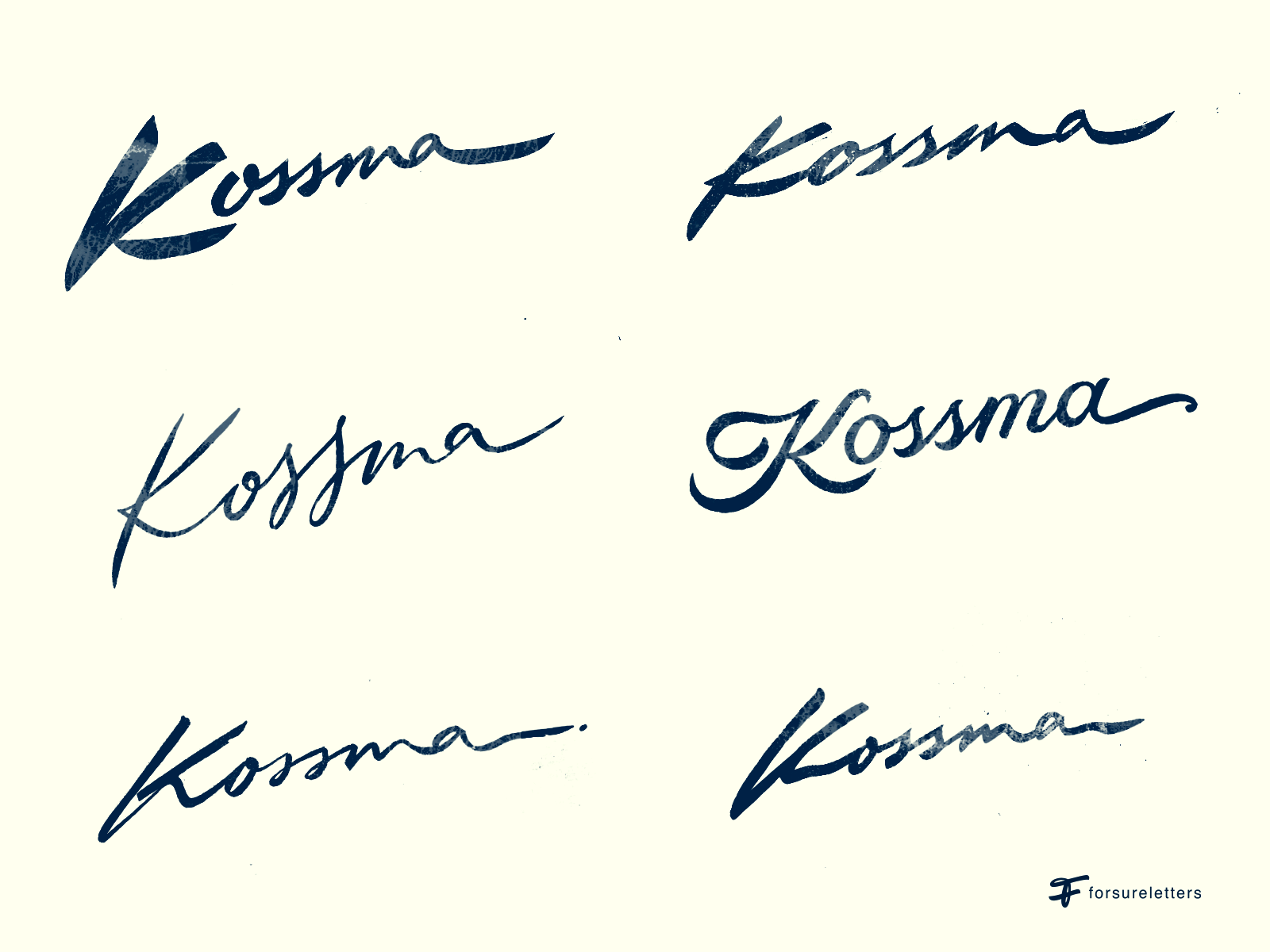 Kossma calligraphy classy cosmetic custom elegant female flow french friendly kossma lettering organic retro script signature skincare sohpisticated sustainable type unique