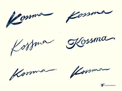 Kossma calligraphy classy cosmetic custom elegant female flow french friendly kossma lettering organic retro script signature skincare sohpisticated sustainable type unique