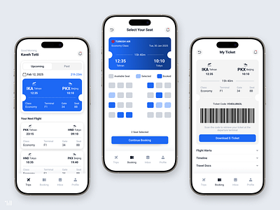 Flight Booking Mobile App airplane booking booking design design flight flight design mobile mobile app mobile design ui ui design ux