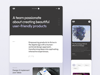 Redefining Our Digital Presence | Quality Geek Website branding corporatewebsite creative studio creativeagency dark mode design agency designprocess interaction design landingpage minimal aesthetic minimaldesign modern design portfolio showcase product design responsive design user friendly uxdesign website websiteinspiration websiteredesign
