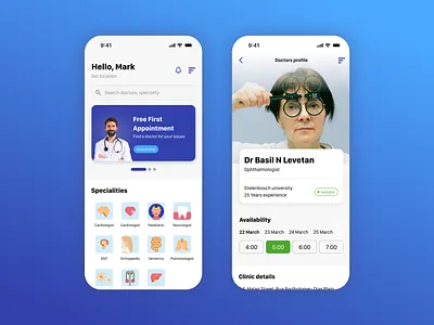 Healthcare App concept appointments doctors healthcare mobile app motion design prototype ui ui design