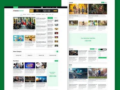 Newspaper & Blog Website UI Design blog business cms design graphic design magazine news newspaper ui ux website