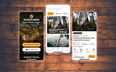 GlobeTrekker - Travel App Design app design graphic design travel travelapp ui ux