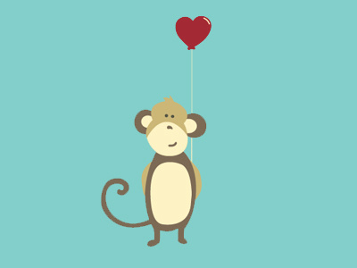 Love Monkey character illustration monkey