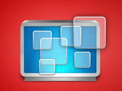 Exposé Blue blue icon monitor rapidweaver red screen