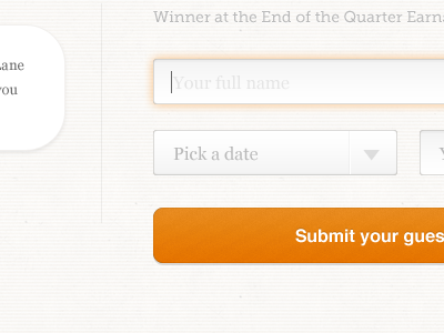 Form button design form orange texture ui web white