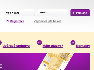 Clean Login Form customer purple user